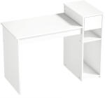 HomCom Birou pentru Studiu și Scris cu Sertar și Rafturi, 108 cm, Alb | Aosom Romania (836-697V00WT)
