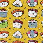 Heko Panels Textil anyag, Sushi sárgán, Poliészter 100%, 210g/pm, Méret: 100cm x 155cm, DX691 (DX691)