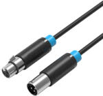 Vention XLR sztereó 3 pólusú hosszabbító kábel 2m (BBFBH) (BBFBH)