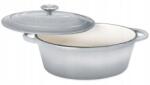 Kinghoff Öntöttvas Sütőedény 6.2L, 33cm, szürke, öntöttvas fedővel, minden típusú főzőlaphoz (0RWH7899YL)