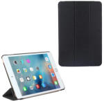 Gigapack Tok álló, bőr hatású (aktív flip, oldalra nyíló, TRIFOLD asztali tartó funkció, textil minta) FEKETE - Apple IPAD9.7 (GP-70040)