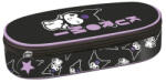 St. Majewski Penar etui oval St. Majewski 693779, 1 fermoar, Motiv Kurom, Negru/roz (P4665) Penar