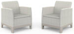 Keter SCANDI FORMA DUO kerti bútor szett - 2 fotel, Pebble grey / Soft beige