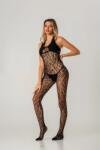 STD Bodystocking Sexy Animal Print, Negru, S-L