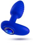 Blush Novelties Vibrator Anal Mystery Oh My Gem, 7 Moduri Vibratii, Silicon Lichid, USB Magnetic, Albastru, 10.1 cm