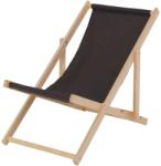 Patio Hampton Napozó Szék 110x58x60cm Fekete 409581 (5904134515797)