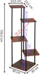 SPRINGOS Ga0207 Fém Virágtartó 106 Cm (ga0207)