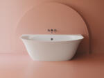 Foglia Cada freestanding ovala, compozit alb mat, interior lucios, 170x86x58 cm, Foglia Serenity (640434171103)