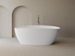 Foglia Cada freestanding ovala, compozit alb lucios, 170x77x62 mm Foglia Venezia (601180172103)