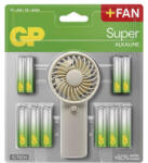 EMOS B0161M GP Super Alkáli elem AA 12db + AAA 12db + Ventilátor (B0161M)