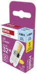 EMOS ZQ9D14 LED izzó Classic JC / G9 / 2, 5 W (32 W) / 350 lm / Hideg fehér (ZQ9D14)