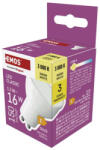 EMOS ZQ8EL2 LED izzó Classic MR16 fehér/ GU10 / 1, 3 W (16 W) / 150 lm / Meleg fehér (ZQ8EL2)
