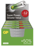 EMOS B0114T GP Super Alkáli elem AAA 12db/fólia, display box (B0114T)