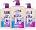 Aussie Oh My Gloss Sampon száraz, fakó hajra, szulfátmentes (3x1000 ml)