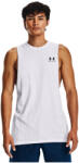 Under Armour LEFT CHEST CUT OFF TANK White/Black Ujjatlan póló férfiaknak M