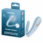 Satisfyer Double Classic - kék párvibrátor