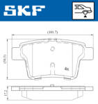 SKF Set placute frana spate SKF VKBP90407 (VKBP90407)