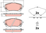 TRW Set placute frana TRW GDB2349 (GDB2349) - turbochic