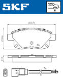 SKF Set placute frana spate SKF VKBP90077E (VKBP90077E)