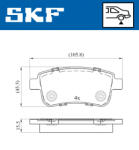 SKF Set placute frana spate SKF VKBP90058 (VKBP90058)