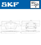 SKF Set placute frana spate SKF VKBP90178 (VKBP90178)