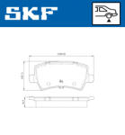 SKF Set placute frana spate SKF VKBP90027 (VKBP90027)