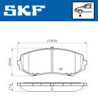 SKF Set placute frana fata SKF VKBP80417A (VKBP80417A)