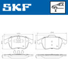 SKF Set placute frana fata SKF VKBP80063 (VKBP80063)