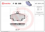 Brembo Set placute frana fata cu senzor BREMBO P68008 (P68008)