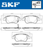 SKF Set placute frana fata SKF VKBP80017A (VKBP80017A)