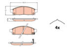 TRW Set placute frana fata TRW GDB2124 (GDB2124)