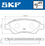 SKF Set placute frana fata SKF VKBP80037 (VKBP80037)