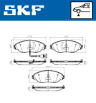 SKF Set placute frana fata SKF VKBP80179E (VKBP80179E)
