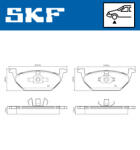 SKF Set placute frana fata SKF VKBP80008 (VKBP80008)