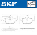 SKF Set placute frana fata SKF VKBP80593 (VKBP80593)