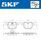 SKF Set placute frana spate SKF VKBP90240 (VKBP90240)