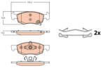 TRW Set placute frana fata TRW GDB2099 (GDB2099)