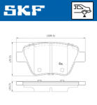 SKF Set placute frana spate SKF VKBP90070 (VKBP90070)