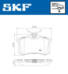 SKF Set placute frana spate SKF VKBP90047 (VKBP90047)