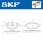 SKF Set placute frana fata SKF VKBP80005 (VKBP80005)