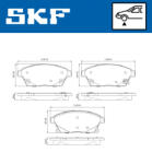 SKF Set placute frana fata SKF VKBP80057A (VKBP80057A)