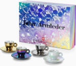 illy Art Collection 2025, John Armleder porcelán cappuccino csészék, alátétekkel, 4 x 160 ml
