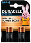Somogyi Elektronic SOMOGYI Duracell OPTIMUM LR03 10PP110050 AAA alkáli elem, 1, 5 V feszültség, kiemelkedő teljesítmény, 4db/bliszter (Duracell Optimum LR03)