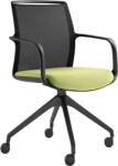 LD SEATING Konferenciaszék LEAF 505, F95-BL, fekete váz