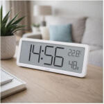 Somogyi Elektronic SOMOGYI HOME HC18 páratartalom és hőmérséklet mérő ébresztőóra, prémium LCD kijelzővel, bútorra, falra helyezhető (HC18)