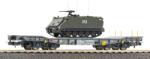 Piko 96280 Nehézteherszállító kocsi, Slmmnps, M113 páncélossal, SBB-CFF V (4015615962809)