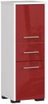  DULAP DE BAIE FIN STÂLP 30 2D 1SZ 85cm ROȘU LUCIOAS Comoda