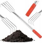 Real Garden Kerti Gereblyék Real Garden Rozsdamentes acél 4 karom 56 cm Talajlazító (Grabki Metalowe Ogrodowe Do Grabienia 56 cm)