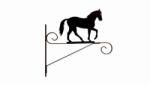Artevasi Horse Wall Bracket Flat Iron Meta fém fali tartó 35 cm