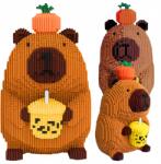Skibi Store Kapibara építőkockák 1900el 3D Shake Nano Blocks figura Mikro építőkocka szett Játék (Klocki Kapibarka Shake Jabłko Puzzle)